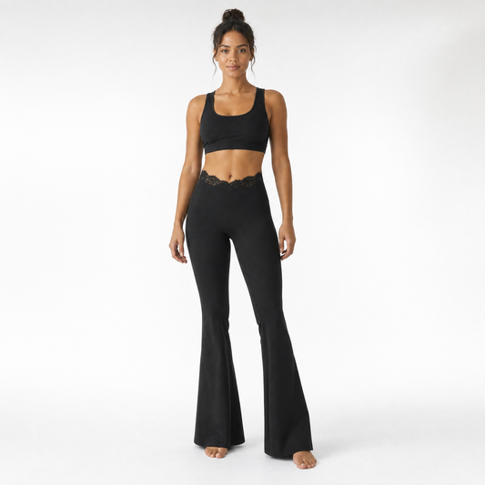 The Noire Lace Flare Leggings