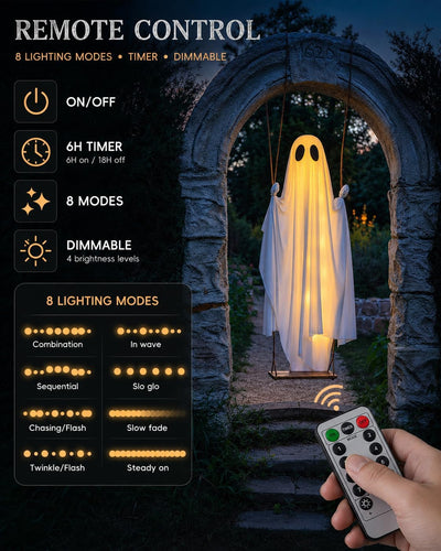 Hanging Swing Ghost Decoration