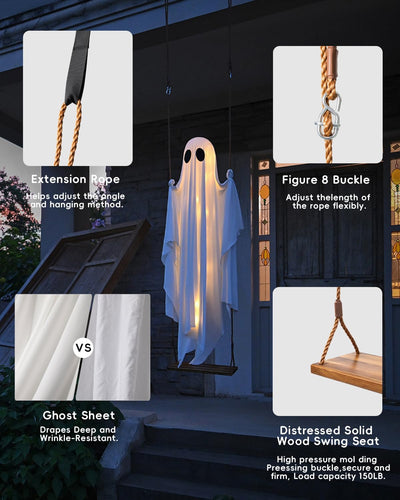 Hanging Swing Ghost Decoration