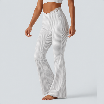 The Noire Lace Flare Leggings