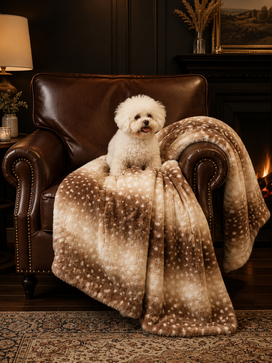 Viral Deer Print Fawn Plush Blanket