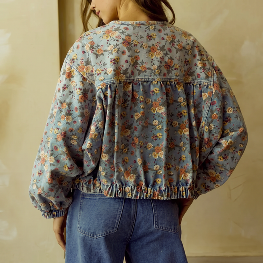 In Full Bloom Denim Jacket