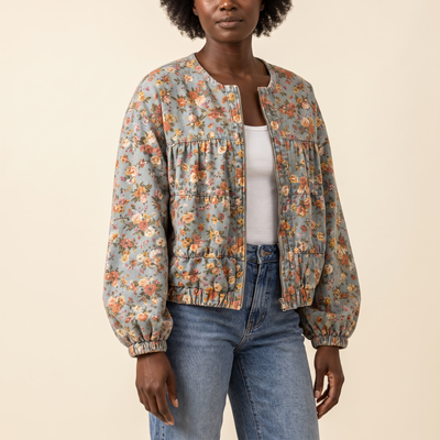 In Full Bloom Denim Jacket