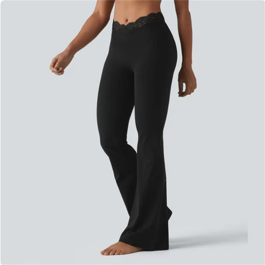 The Noire Lace Flare Leggings