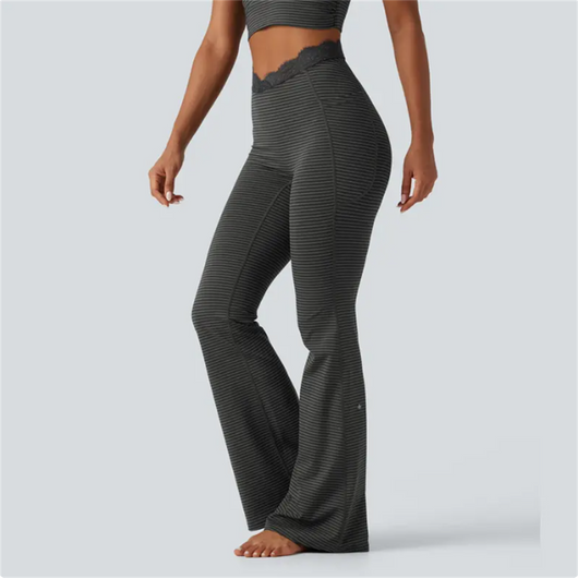 The Noire Lace Flare Leggings