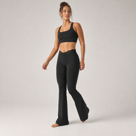 The Noire Lace Flare Leggings