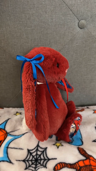 Custom SpiderMan Bunny Plush
