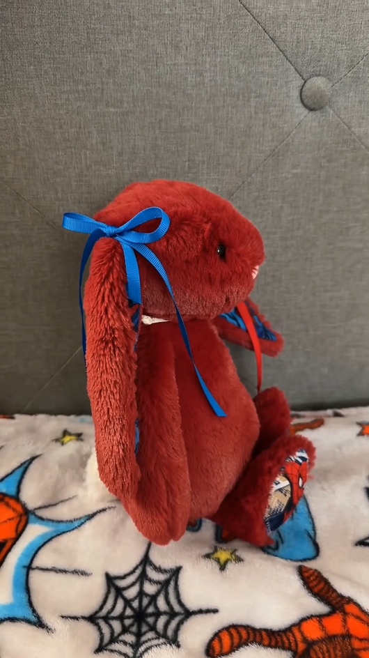 Custom SpiderMan Bunny Plush